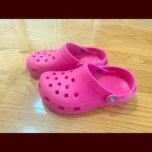 Girls pink crocs. Size 12